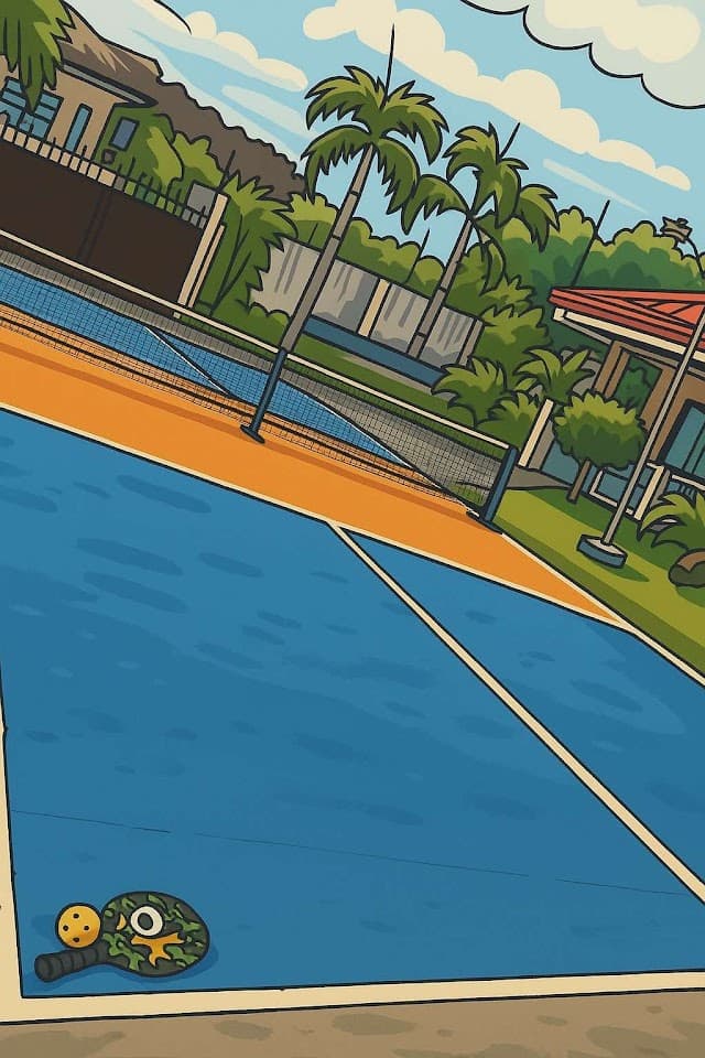 The FrontYard pickleball court in Dumaguete — main view