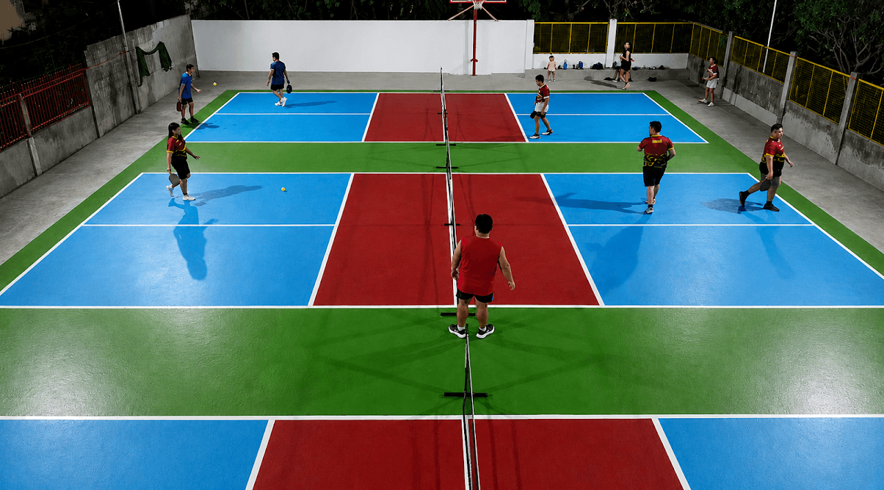ELP Sports Center pickleball court in San Fernando — main view